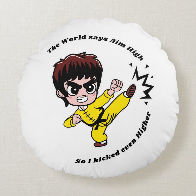 Syfte hög motivation rund kudde (Framsidan)