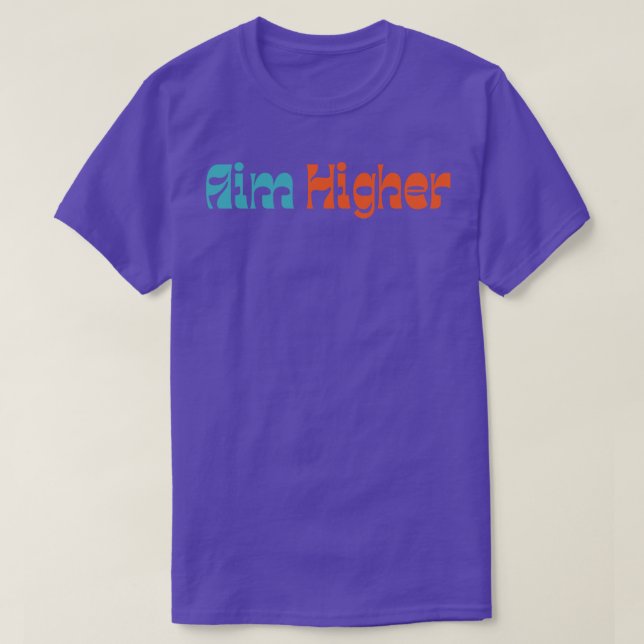 Syfte Högre retro-typografi Motivering och Inspi T Shirt (Design framsida)