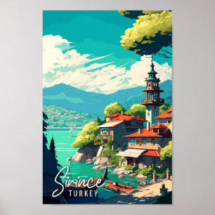 Syfte med Sirince Turkiet vintage resor Poster