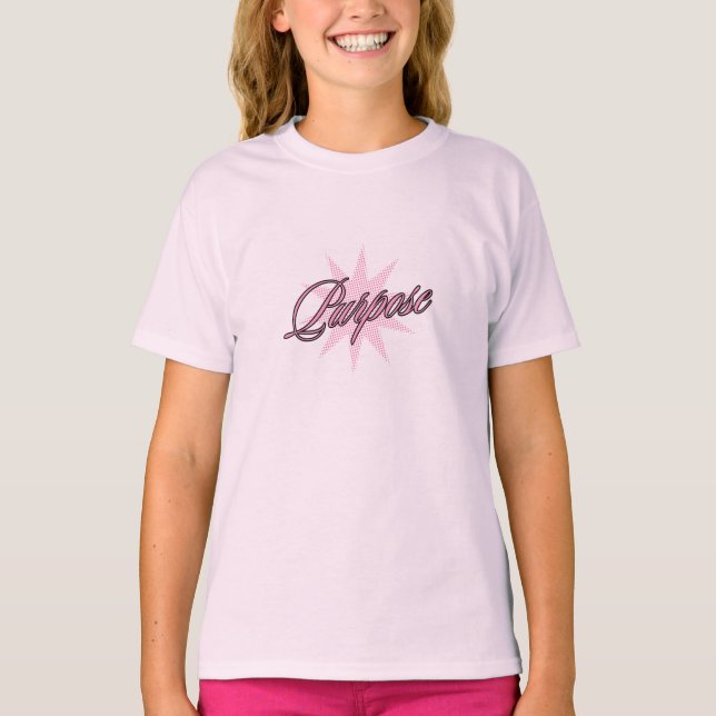 Syfte Minimal Skript Estetik Motiverande  T Shirt (Framsida)