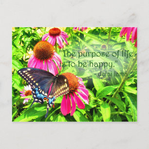 Syftet med Life Lycklig Black Swallowtail Butterfl Vykort
