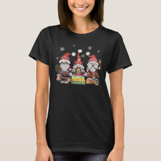 Sygnomer: tre kviltgnomer Julafton Gift för T Shirt