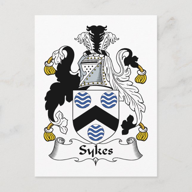 Sykes Family Crest Vykort (Framsida)