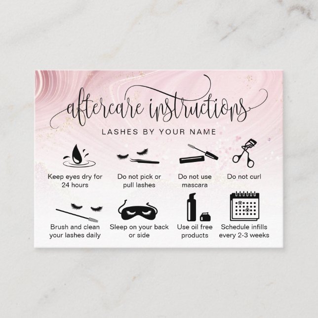 Sykoner för moderna ögonfransförlängningar efter h visitkort (Framsida)