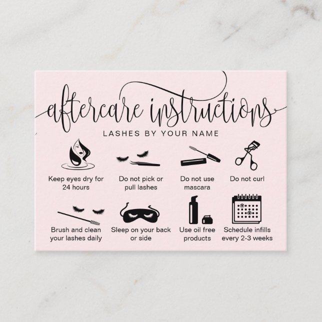 Sykoner för moderna ögonfransförlängningar efter h visitkort (Framsida)