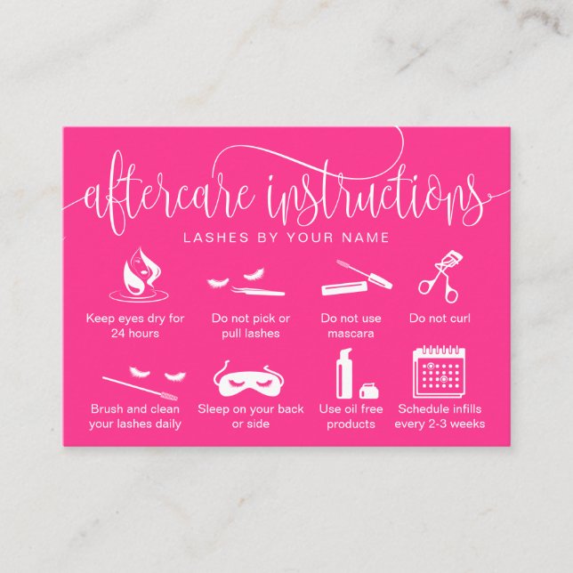 Sykoner för moderna ögonfransförlängningar efter h visitkort (Framsida)