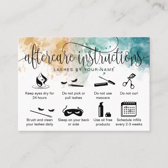 Sykoner för moderna ögonfransförlängningar efter h visitkort (Framsida)