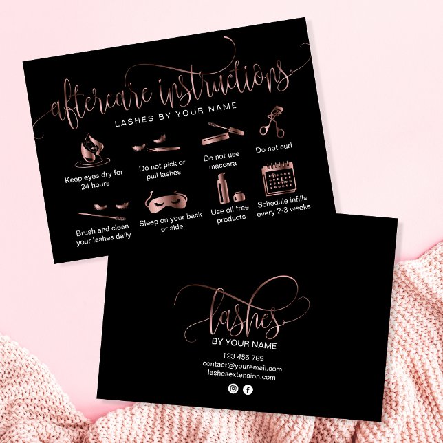 Sykoner för moderna ögonfransförlängningar efter h visitkort (Skapare uppladdad)