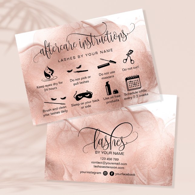 Sykoner för moderna ögonfransförlängningar efter h visitkort (Skapare uppladdad)