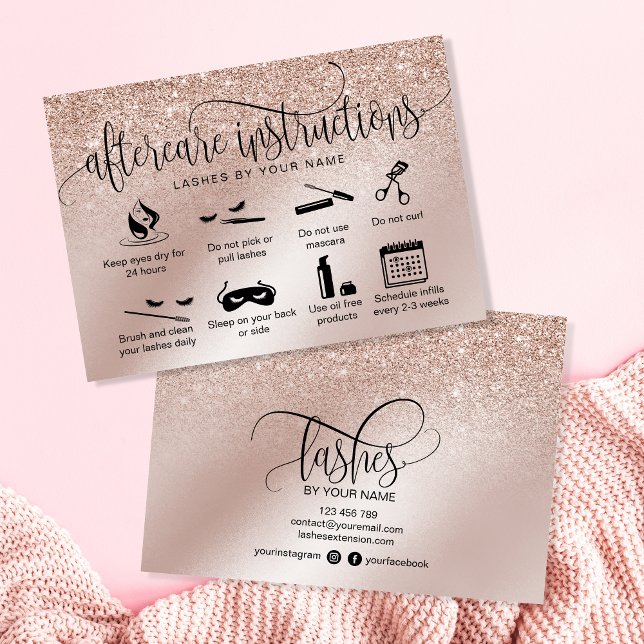 Sykoner för moderna ögonfransförlängningar efter h visitkort (Skapare uppladdad)