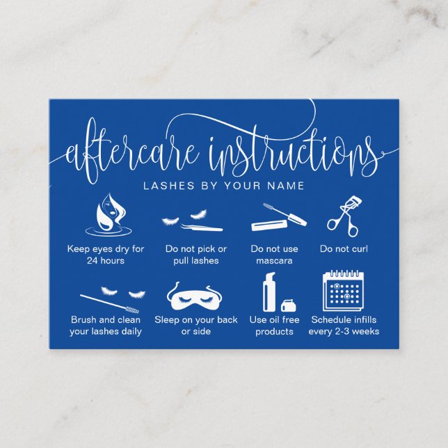 Sykoner för moderna ögonfransförlängningar efter h visitkort (Framsida)