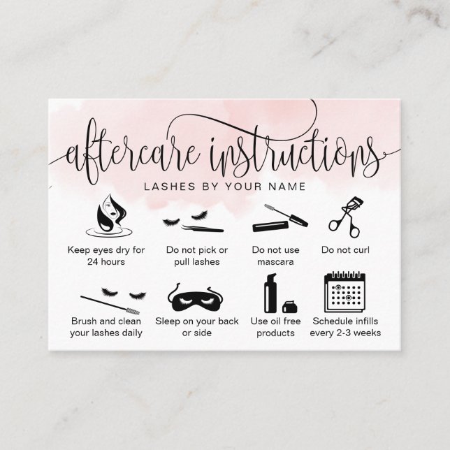 Sykoner för moderna ögonfransförlängningar efter h visitkort (Framsida)