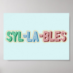 Syllables topografi poster
