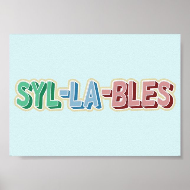 Syllables topografi poster (Framsidan)
