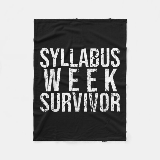 Syllabus Week Survivor College Freshman Fall Semes Fleecefilt (Framsidan)