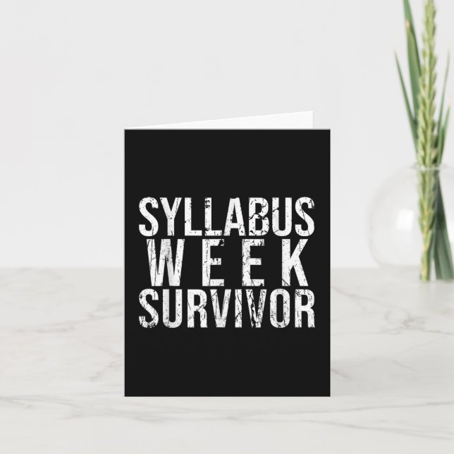 Syllabus Week Survivor College Freshman Fall Semes Kort (Framsida)