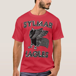 Sylmar Eagles School mascot american flagga T Shirt