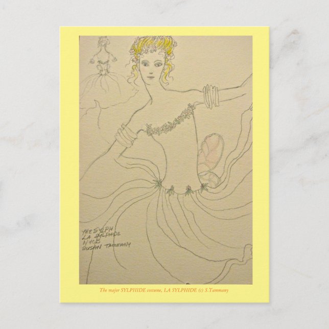 Sylphide i ballett vykort (Framsida)