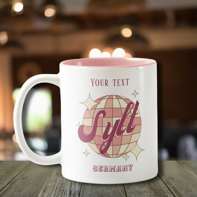 Sylt Deutschland Nordsee Urlaub Geschenk  Två-Tonad Mugg (Skapare uppladdad)
