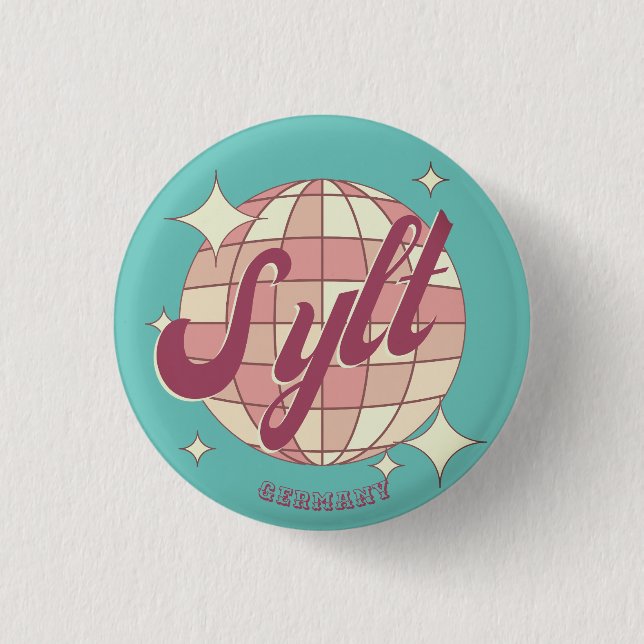 Sylt Deutschland Urlaub Souvenir pin Knapp (Framsida)