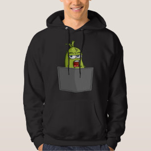 Sylt falsk ficka vegansk mat Gurka Hoodie