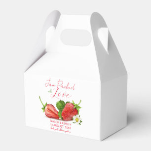 Sylt förpackad med Kärlek jordgubbsfrukt Presentaskar