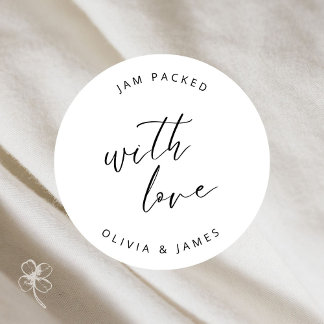 Sylt förpackad med Kärlek-påsar Runt Klistermärke