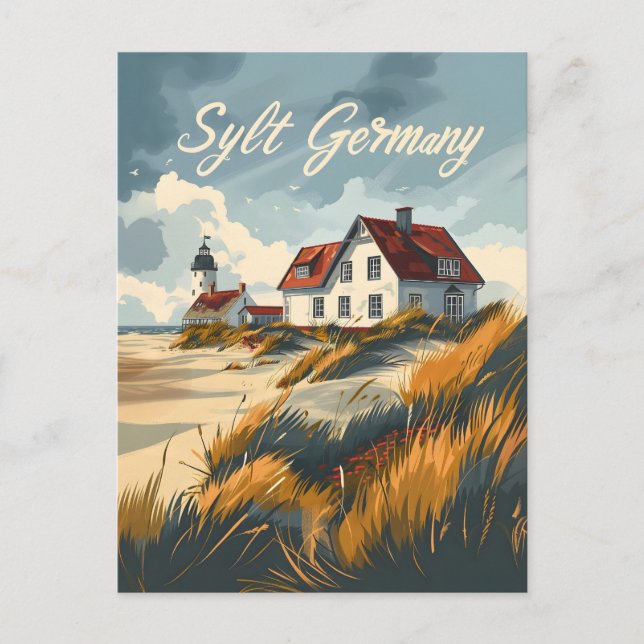 Sylt Tyskland Nordfrisiska ön Vykort (Framsida)