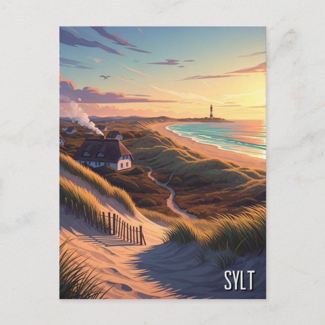 Sylt Tyskland Resa Vykort (Framsida)