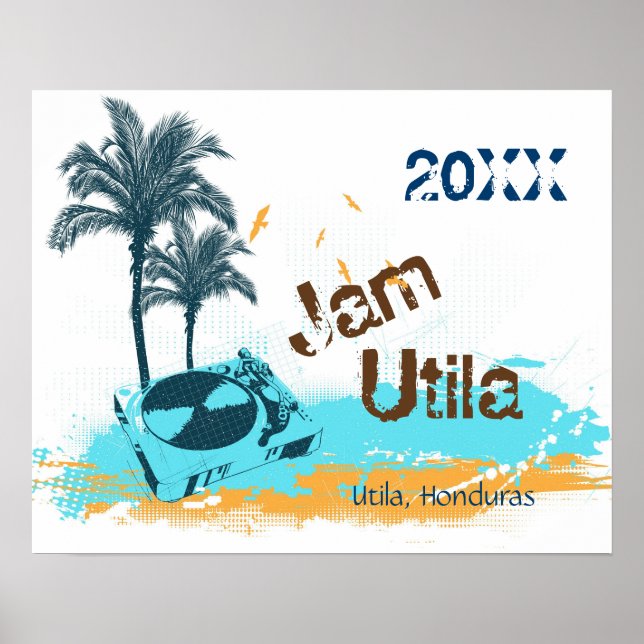 Sylt Utila Honduras Tropical Consert Poster (Framsidan)