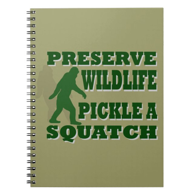 Syltdjurlivknipa en squatch anteckningsbok (Framsidan)