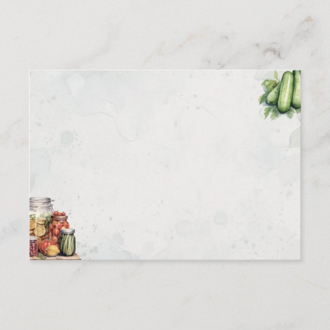 Syltglas Grundläggande Tomt Receptkort Tilläggskort (Framsida)