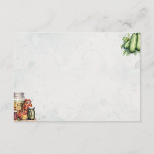 Syltglas Grundläggande Tomt Receptkort Tilläggskort