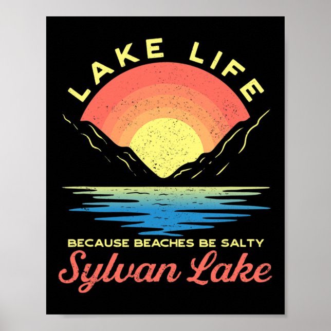 Sylvan Sjö Sjö lever livet Sjö eftersom stränderna Poster (Framsidan)