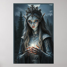 Sylvarae Nightwhisper Mystic Älva Fantasy Konsttry Poster