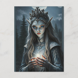 Sylvarae Nightwhisper Mystisk Elfen Häxmästarinna Vykort