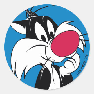Sylvester Jr. | Klassisk Pose Runt Klistermärke