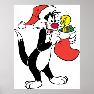 Sylvester Katt med strumpa Poster