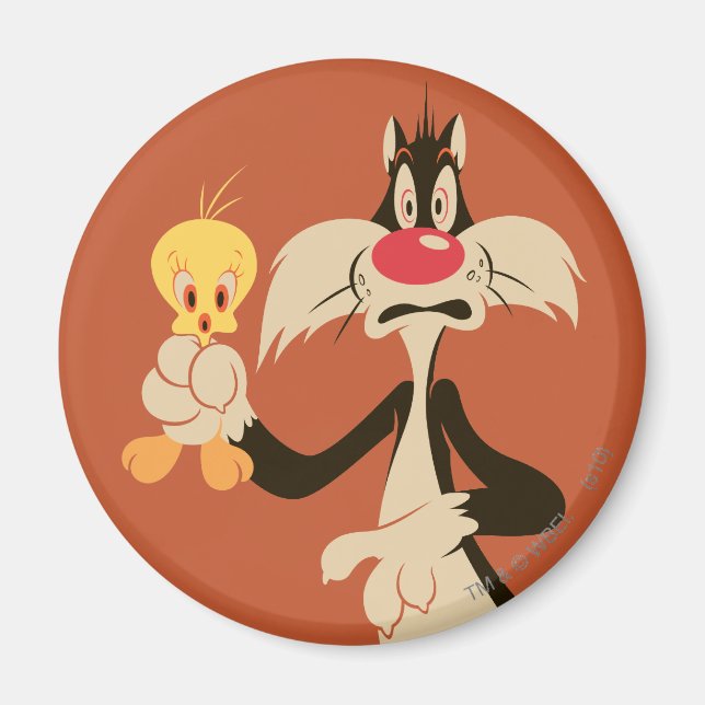 SYLVESTER™ med TWEETY™ Magnet (Framsidan)