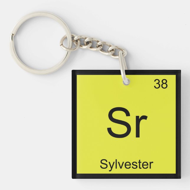 Sylvester Namn Kemi Element Periodiska Systemet (Framsidan)