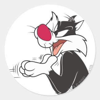 SYLVESTER™ Rubbning Tass Runt Klistermärke