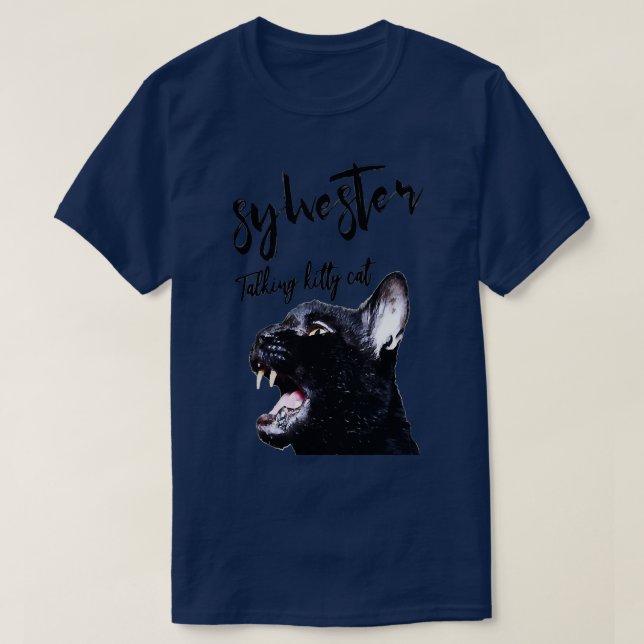 sylvester talking kitty cat  t shirt (Design framsida)