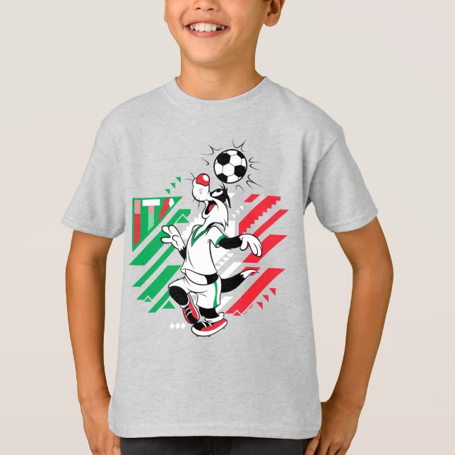 SYLVESTER™ Team Italien Fotbollsgrafik T Shirt (Framsida)