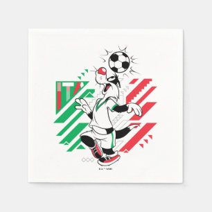 SYLVESTER ™ Team Italy Fotbollsgrafik Pappersservett