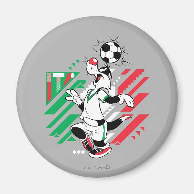 SYLVESTER™ Team Italy Soccer Graphic Magnet (Framsidan)