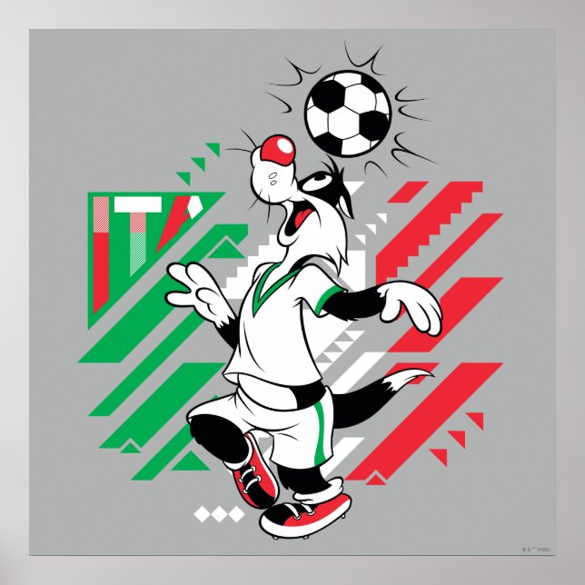 SYLVESTER™ Team Italy Soccer Graphic Poster (Framsidan)