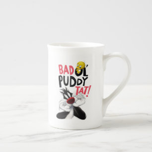 SYLVESTER™ & TWEETY™- Dåligt Puddy-märke Benporslin Mugg