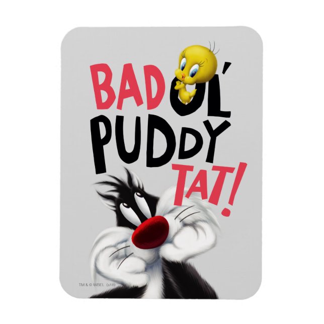 SYLVESTER™ & TWEETY™- Dåligt Puddy-märke Magnet (Vertikal)