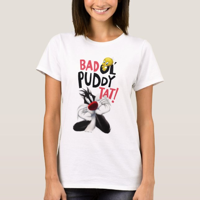 SYLVESTER™ & TWEETY™- Elak Ol'Puddy Tat T Shirt (Framsida)