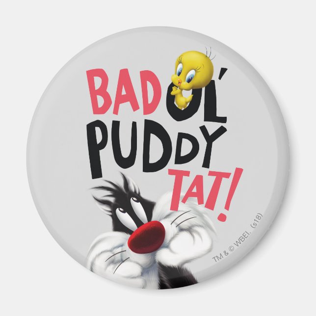 SYLVESTER™ & TWEETY™- Gammal ol Puddy Tat Magnet (Framsidan)